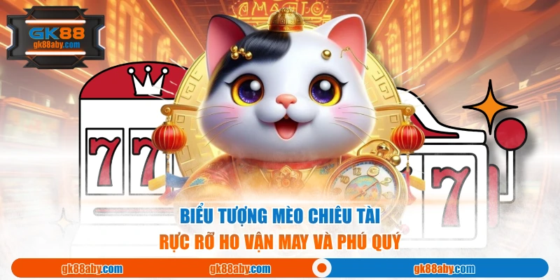 Biểu tượng mèo chiêu tài rực rỡ ho vận may và phú quý